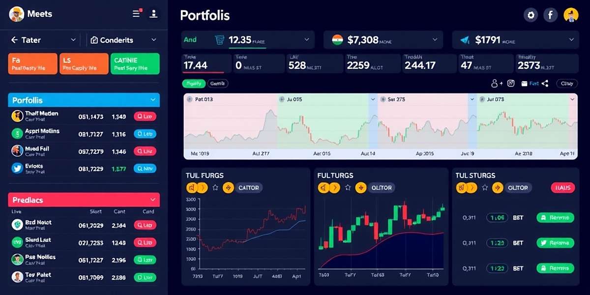 Stock Strategist gameplay showing portfolio management screen with Indian company stocks and market indices
